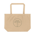 Quality Over Trends Cotton Tote Bag  Large Eco Market Tote