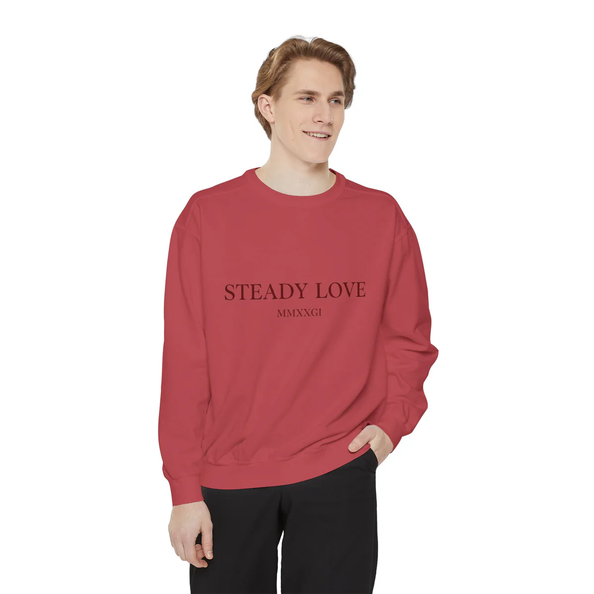 Steady Love Sweatshirt  Minimal Romantic Crewneck