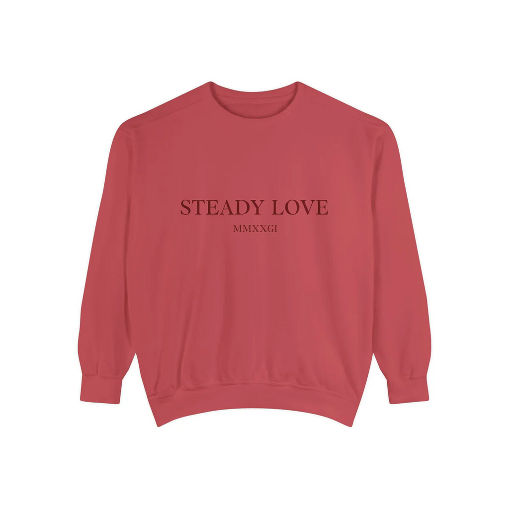 Steady Love Sweatshirt  Minimal Romantic Crewneck
